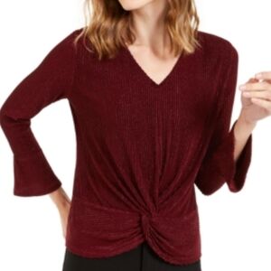NWT ALFANI Chic WINE  Knit Top